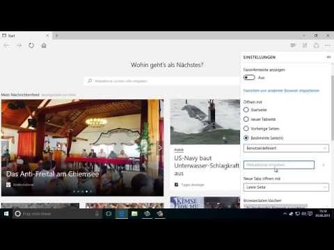 Microsoft Edge Browser Startseite ändern Windows 10
