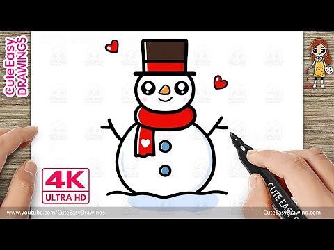 How to Draw a Cute Snowman | Easy Christmas Drawing for Kids!