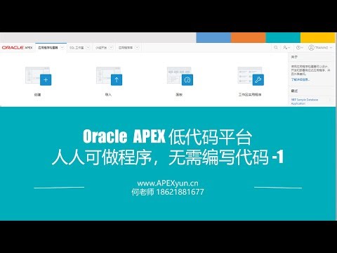 Oracle APEX编程培训 不写代码实现两个应用程序1