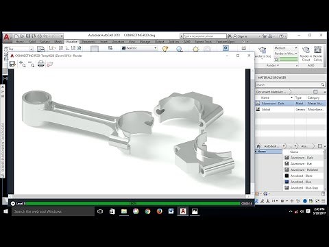 AutoCAD 3D Modeling – Connection Rod Tutorial – 4 Stroke Engine - part- 3