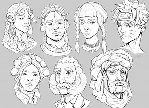 Portrait sketches 2 ( Speedpaint)