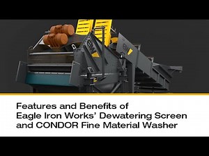 Features and Benefits of Eagle Iron Works' Dewatering Screen and CONDOR Fine Material Washer