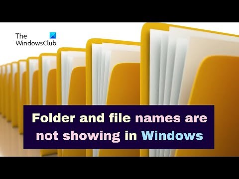 Folder and file names are not showing in Windows 11/10