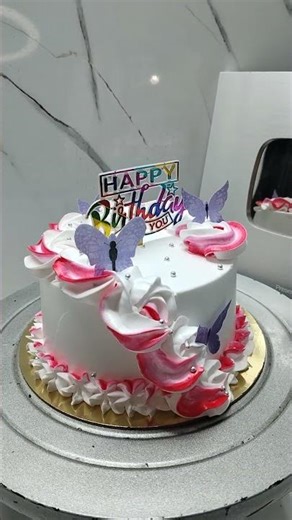 baby girl birthday butterfly cake#babygirlbirthday#butterflycakedesign#trendingshorts#cakecantik