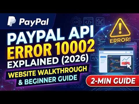 PayPal API Error Code 10002 Explained 2026 Website Walkthrough & Beginner Guide 2 Min
