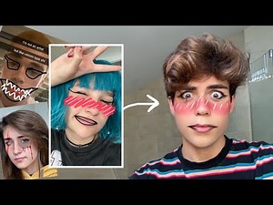 my SIBLINGS draw my makeup 😳