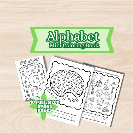 Alphabet Letter "c" Mini Coloring Book, Worksheets for Preschool Kids, Alphabet Coloring Pages, Letter Tracing - Etsy