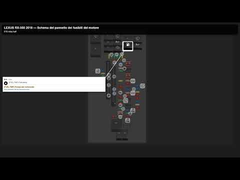 Fuse box location and diagram: lexus rx_350 2018 - Schema fusibili