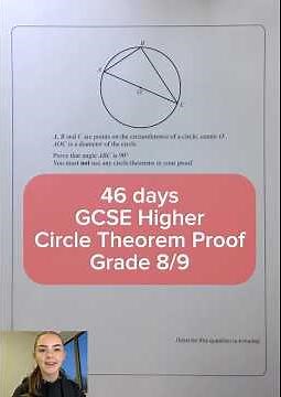 46 days to go - GCSE Higher Maths - Circle Theorem Proof - Grade 8/9 #gcse #maths #revision