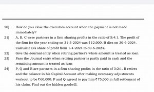 20] How do you close the executors account when the payment is ... | Filo