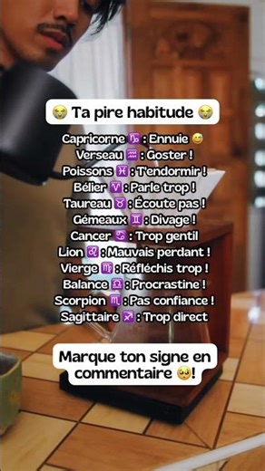 Ta pire habitude selon ton signe 😅