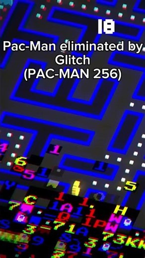 Pac-Man level 256 GLITCH #retro #pacman #glitch #gaming #shorts
