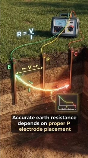 Earth resistance measurement (fall of potential method) #electrical #electricalguru #earthing #viral