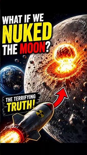 Can a Nuclear Bomb Destroy the Moon? 🤯 #moon #destruction #solarsystem #nuclear