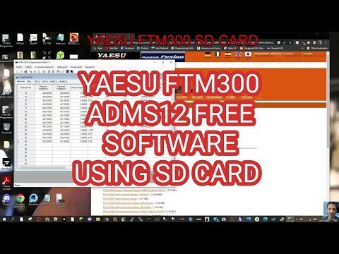 YAESU FTM300 FREE ADMS12 PROGRAMMING - SD CARD ONLY