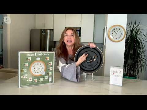 25th Anniversary 13" Wooden Bird Clock w/ Singing Sounds on QVC