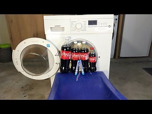 Experiment - Coca Cola and Mentos - in a Washing Machines