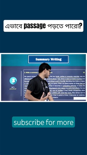 Read the #passage before writing #summary! #hsc #shorts #nextme @10msmain