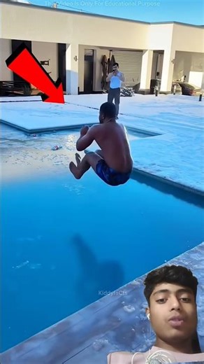 Unbeliable Jump Into The Frozen Pool #shorts #viral #trending #education #viralvideos #popular