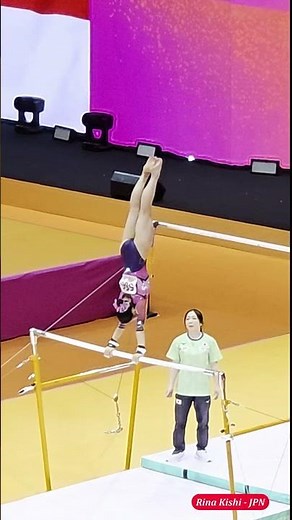 🧗‍♀️ Rina Kishi from Japan 🇯🇵 – Uneven Bars | Women’s Qualification | 2025 FIG AGWC Jakarta, 🇮🇩