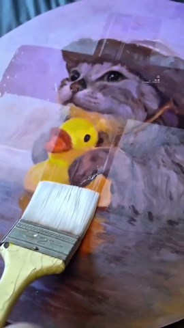 Set Adrift on Ducky Bliss | Whimsical Kitten Rubber Ducky Art Print | Ocean Cat | Oil Painting | Nursery Decor - Etsy