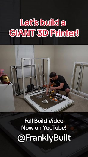 Lets build a BIG @$$ 3D Printer! FULL video is now live on Youtube! #3dprinting #3dprinter #engineering