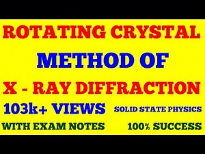 ROTATING CRYSTAL METHOD OF X - RAY DIFFRACTION || ROTATING CRYSTAL METHOD || SOLID STATE PHYSICS ||