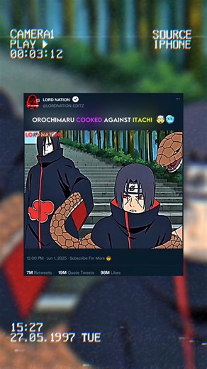 OROCHIMARU COOKED AGAINST ITACHI UCHIHA 🤯🥶... #naruto #anime #shorts