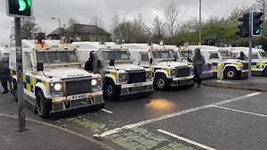 Police service in Northern Ireland prepare equipment for further troubles