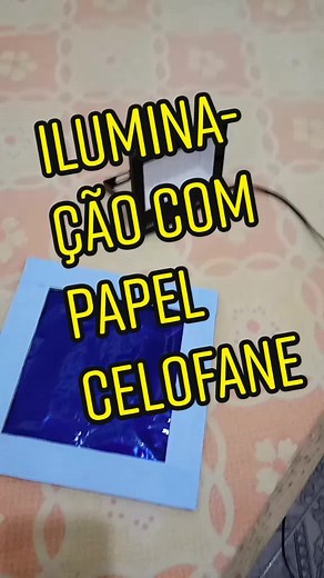 Iluminaçao colorida com papel celofane super facil de fazer. #foryou #fy #iluminaçao #viral #tiktokbrasil