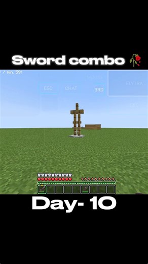 how to sword combo in MCPE 🔥 || how to sword combo in mojo || #minecraft
