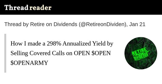 Thread by @RetireonDividen on Thread Reader App