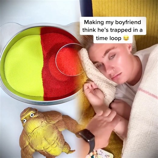 BOYFRIEND TRAPPED IN TIME LOOP 😂 Couple Pranks #shorts