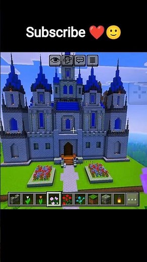 Minecraft Blue Royal Castle Build 🏰 | Amazing Castle Build in Minecraft #shorts#minecraftyoutube