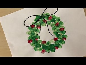 DIY Christmas Crafts for Kids | Finger Painting Christmas Wreath