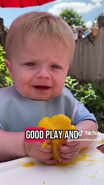 Mango Stone: A Baby-Led Weaning Success