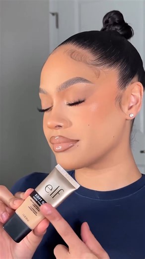 Serve soft glam all summer 💅 NEW Soft Glam Satin Foundation is available now on elfcosmetics.com & the e.l.f. app! 🙌 This liquid foundation is long-lasting AND delivers medium buildable coverage! 💪 Infused with 1% Hydrating Hibiscus Complex, the breathable formula doesn’t look or feel cakey – it leaves skin smooth & hydrated. 💦 Plus, this satin finish foundation is available in 36 SHADES! 🤩 How to apply: 🧽 Blend using our Total Face Sponge ($6) for a lighter, all natural vibe 🖌️ Buff usin