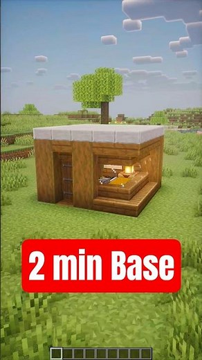 Minecraft Starter House Build Tutorial 🏠| Easy Survival Base Idea | #Minecraft