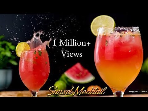 Sunset Mocktail | Watermelon-Orange | PepperCrush |