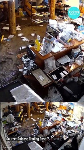 CCTV captures flooding inside a New Mexico store