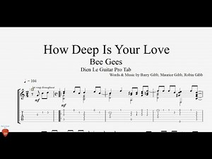 How Deep Is Your Love - Guitar Tutorial + TAB