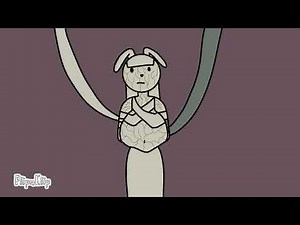 Bunny girl belly inflation and petrification animation by ‪@Asmodeusxy‬