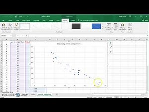 Creating Scatter Diagram in Microsoft Excel 2016 (Office 365)