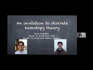 Chris Kapulkin (05/06/25): An invitation to discrete homotopy theory