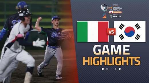 11K views · 86 reactions | HIGHLIGHTS |  Italy vs  Korea WBSC U-18 Baseball World Cup 2025 presented by Raxus Opening Round Game 24 #BaseballWorldCupU18 | WBSC | Facebook