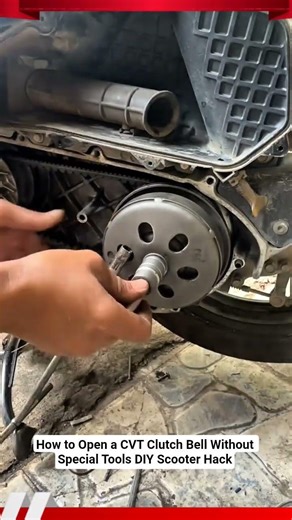 How to Open a CVT Clutch Bell Without Special Tools DIY Scooter Hack #shorts #cvt #mechanic