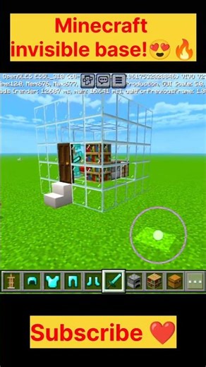 Invisible base in minecraft!😍🔥🤩#minecraftvideo