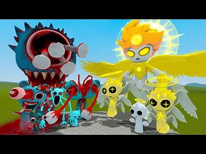 ALL PHASES OF SKY BLUE (SKY) SPRUNKI VS ALL PHASES OF FANMADE ANGEL SPRUNKI In Garry's Mod!