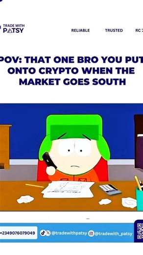TRADE WITH PATSY on Instagram: "POV: That one bro you introduced to crypto when the market dips hard 😩📉 John’s out here stressing over charts while the bear market tests his diamond hands! 💎🙌 Don’t be like John; Trade smart with Patsy 💙 and stay calm in the storm. Contact us today! 📞 +2349076079049 #Crypto #Cryptocurrency #Bitcoin #BTC #CryptoTrading #BearMarket #HODL #CryptoMemes #Investing #Trading #Blockchain #Ethereum #CryptoLife #FinancialFreedom"