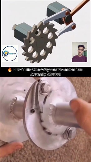 How This One-Way Gear Mechanism Actually Works ⚙️ | Genius Ratchet Mechanism Explained #shorts